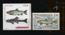 Rainbow Trout / Truite Arc-en-ciel.  2 Timbres Neufs ** ANDORRE - Ungebraucht