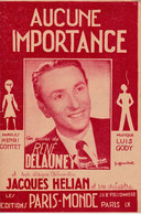 Aucune Importance  > 02/12) Partition Musicale Ancienne > "René Delalauney" > - Canto (solo)