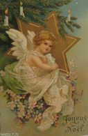 Weihnachten, Engel, Stern, Kerzen, 1906  ♥  (22212) - Sonstige & Ohne Zuordnung