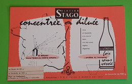 Buvard 343 - Laboratoire Stago - Bouteille - Etat D'usage : Voir Photos - 21x13.5 Cm Environ - Année 1960 - Produits Pharmaceutiques