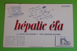 Buvard 349 - Laboratoire ROTOFF - HEPATIC EFA - Ecolier - Etat D'usage : Voir Photos - 21x14. Cm Environ - Année 1960 - Produits Pharmaceutiques