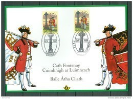 Ireland / Belgium 1995 - Memorial Card -The Battle Of Fontenoy - Yv. 900, Mi. 897, Sc. 967, SG 953  (2 Scans) - Storia Postale