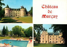 *CPM - 37 - CHINON - Le Château De Marçay - Hôtel Restaurant - Multivue - Chinon