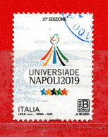 Italia- °-2019 -  UNIVERSIADE NAPOLI - Bz2 50 Gr.. Unif. 3976. Usato. - 2011-20: Used