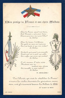 Dieu Protège La France Et Nos Chers Soldats. Poème De Paul Déroulède Et Du Comte Albert De Mun. - Patriotiques