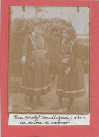 44  LA  BAULE PHOTO ANCIENNE  ALBUMINE  1900  EVA  ET  MARCELLE  LA  PARTIE DE  CROQUET - Places