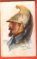 ZKI-27 Illustrator Emile Dupuis Nos Poilus No 3    En Argonne 1915  Cachet Militaire Pour La Suisse - Dupuis, Emile