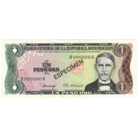 Billet, Dominican Republic, 1 Peso Oro, 1980, 1980, Specimen, KM:117s1, SPL - Dominikanische Rep.