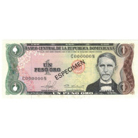 Billet, Dominican Republic, 1 Peso Oro, 1981, 1981, Specimen, KM:117s2, SPL - Dominikanische Rep.