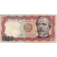 Billet, Pérou, 5000 Soles De Oro, 1981, 1981-11-05, KM:117c, TB - Pérou