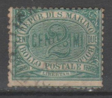 San Marino 1877 - Cifra 2 C. - Gebruikt