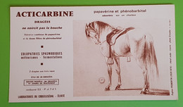 Buvard 370 - Laboratoire - HEPATOXANE - Cheval Louvre - Etat D'usage : Voir Photos - 21x12 Cm Environ - Vers 1960 - Produits Pharmaceutiques