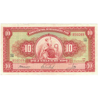 Billet, Pérou, 10 Soles De Oro, 1966, 1966-05-20, KM:84a, SUP - Pérou