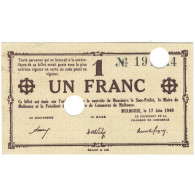 France, Mulhouse, 1 Franc, 1940, SUP - Chambre De Commerce
