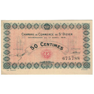 France, Saint-Dizier, 50 Centimes, 1916, SPL, Pirot:113-11 - Chambre De Commerce