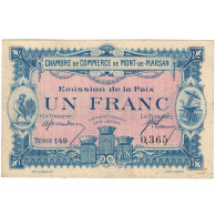 France, Mont-de-Marsan, 1 Franc, 1921, TTB, Pirot:82-35 - Chambre De Commerce