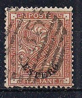 REGNO D'ITALIA  1874 LEVANTE EMISSIONI GENERALI FRANCOBOLLI DEL 1863-67 SOPRASTAMPATI SASS. 2  USATO VF - Emissions Générales