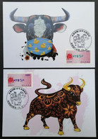Taiwan R.O.CHINA - Maximum Card.- New Year’s Greeting ATM Stamps (4 Pcs) - Maximumkaarten