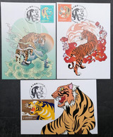 Taiwan R.O.CHINA - Maximum Card.- New Year’s Greeting Postage Stamps 2021 (3 Pcs) - Maximum Cards