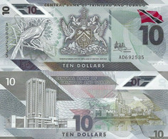 TRINIDAD AND TOBAGO 10 Dollars 2020 P NEW UNC Polymer - Trinidad & Tobago