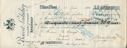 Delcampe - CHAMPAGNE BOUVET LADUBAY Saint Hilaire Saint Florent EPERNAY 1896 Banque MARZE Aubenas Ardèche - Wechsel