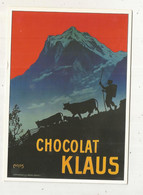 Cp , Publicité, CHOCOLAT KLAUS Par MOOS ,phototèque PERRIN, Claude Aubert éditeur ,n° A 20 ,vierge - Advertising