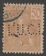 INDOCHINE - N°35 Perforé L'UCI - Oblitéré - Used Stamps