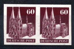 YT N° 61a Paire Non Dentelé Signé - Neuf ** - MNH - American/British Zone