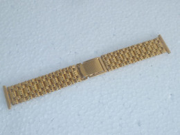 Vintage 22/23 Mm Gold Tone Watch Bracelet Band (#40) - Montres Gousset