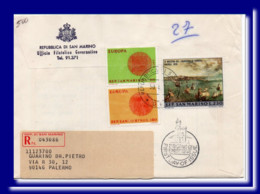 1970 San Marino Saint-Marin Registered FDC 1er Jour Ersttag With Europa 70 Sent To Italy - FDC
