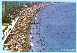 GRIECHENLAND - Loutraki - Panorama - Strand --- AK Postcard Cover (2 Scan)(10230AK) - Greece