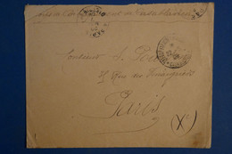 AJ4 MAROC CORPS DE DEBARQUEMENT DE CASABLANCA BELLE LETTRE  FM 1909   POUR PARIS FRANCE++++++ AFF.  INTERESSSANT - Briefe U. Dokumente