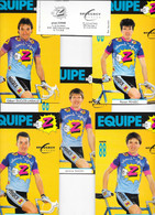 Fiches Cyclisme - Equipe Cycliste Professionnelle Z Peugeot 1988 (Groupe Zannier, St Chamond) 19 Coureurs - Radsport