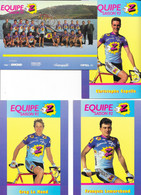 Fiches Cyclisme - Equipe Cycliste Professionnelle Z Opel 1992, Cycles Lemond (Groupe Zannier, St Chamond) 17 Coureurs - Ciclismo