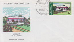 Enveloppe  FDC  1er  Jour   ARCHIPEL  Des  COMORES    ANJOUAN    Palais  à  BAMBAO   1972 - Autres & Non Classés