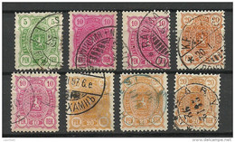 FINLAND FINNLAND 1889 Michel 28 - 30 Shades Farben Some Better Cancels - Used Stamps