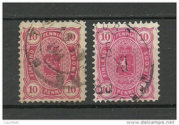 FINLAND FINNLAND 1885 Michel 21 Rot + Anillinrot O - Used Stamps