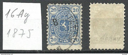 FINLAND FINNLAND 1875 Michel 16 A Y B O - Used Stamps