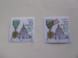 FRANCE  P5458 * *   ORDRE DE LA LIBERATION   LA PAIRE   NON SURCHARGE ET SURCHARGE LUXE - Unused Stamps