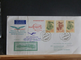 94/401  LETTRE HONGRIE 1° VOL LUFTHANSA PLI - Storia Postale