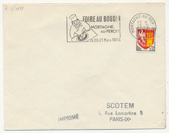 FRANCE - Env Affr. 0,12 Blason D'Agen - OMEC "Foire Au Boudin - Mortagne Au Perche" Mars 1966 - Oblitérations Mécaniques (flammes)