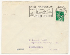 FRANCE - Env Affr. 0,10 Moissonneuse - OMEC St Marcellin / Piscine Camping - 1962 - Maschinenstempel (Werbestempel)