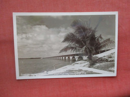 RPPC  Spanish Harbor  Viaduct Overseas Highway To  Key West Florida >  >     Ref  5328 - Key West & The Keys