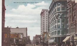 A4282) DALLAS - Texas - MAIN STREET - Looking West OLD !! - Dallas