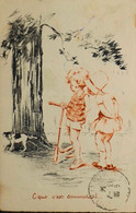 CPA . Illustrateur : E . NAUDY - Les Enfants S'amusent - TBE - Naudy