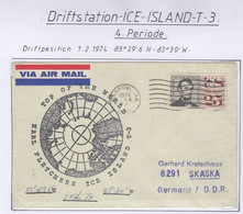 USA Driftstation ICE-ISLAND T-3 Cover Fletcher's Ice Island  T-3 Periode 4 1-FEB-1974  (DR140B) - Forschungsstationen & Arctic Driftstationen