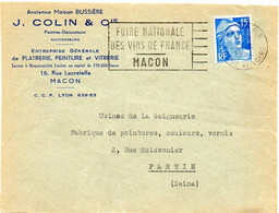SAONE & LOIRE - Dépt N° 71 = MACON RP 1954 = FLAMME Non Codée = SECAP  ' FOIRE NATIONALE DES VINS DE FRANCE' - Mechanical Postmarks (Advertisement)