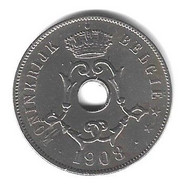 *belguim 25 Centimes 1908  Dutch    Vf+ - 25 Centimes