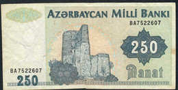 AZERBAIJAN P13b 250MANAT 1992 #BA  VF - Arzerbaiyán