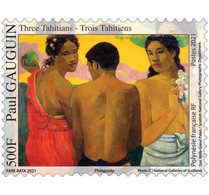 Polynesia 2021 130 Year PAUL GAUGUIN Arrival  Tahiti Art Paint Painting 1v Mnh - Unused Stamps